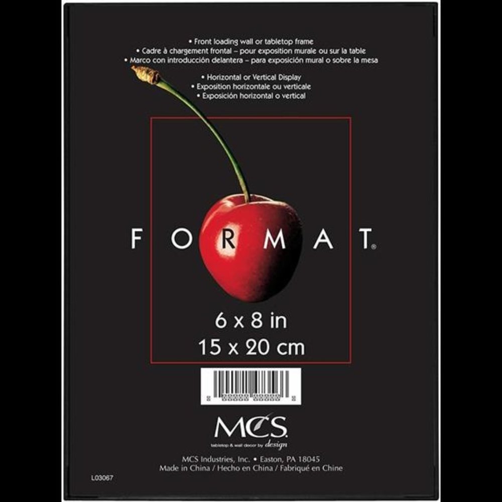 Picture Frame 6x8 Inches Front Loading - Format Frame - Matte Black Finish